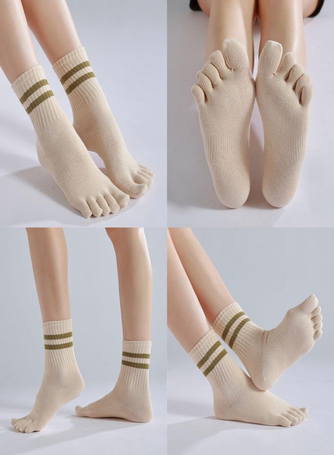 UBUMO جوارب UBUMO الرياضية النسائية القطنية ذات الأصابع الخمسة، 3 أزواج - Image 5